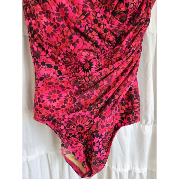 Miraclesuit Pink Floral One Piece Swimsuit - Picture 3 of 9